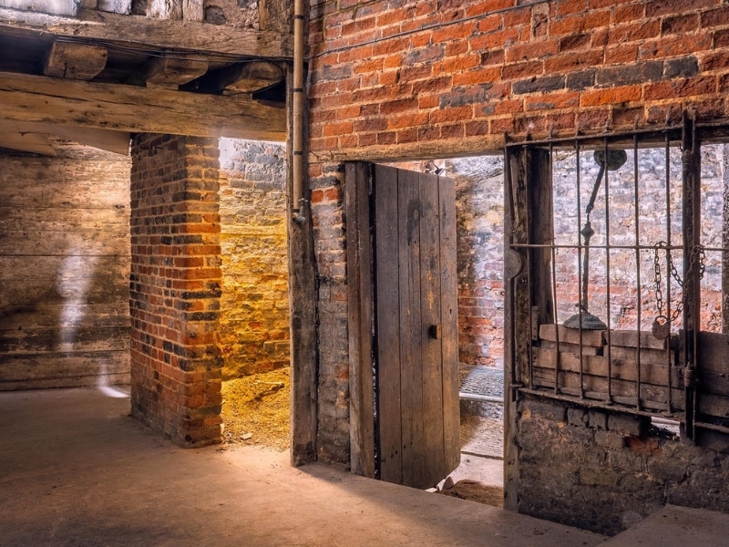 old brick buildings