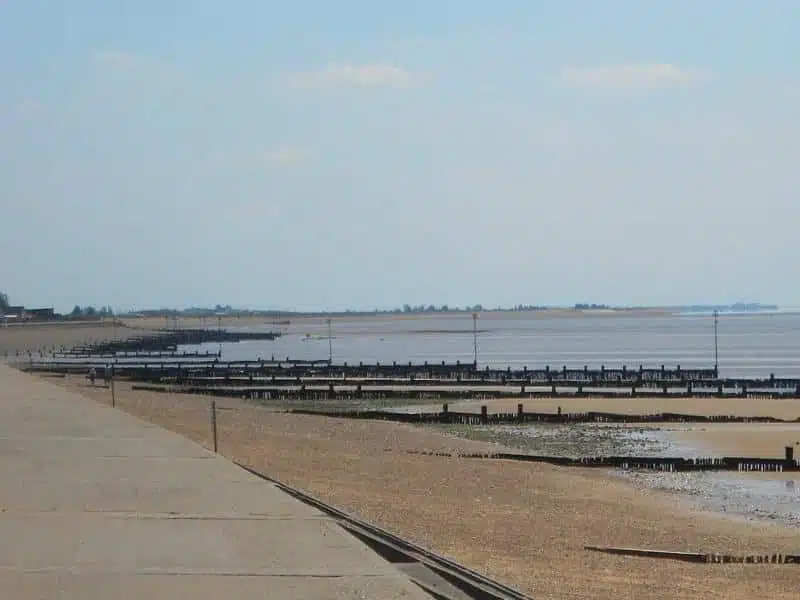 single beach at low tide