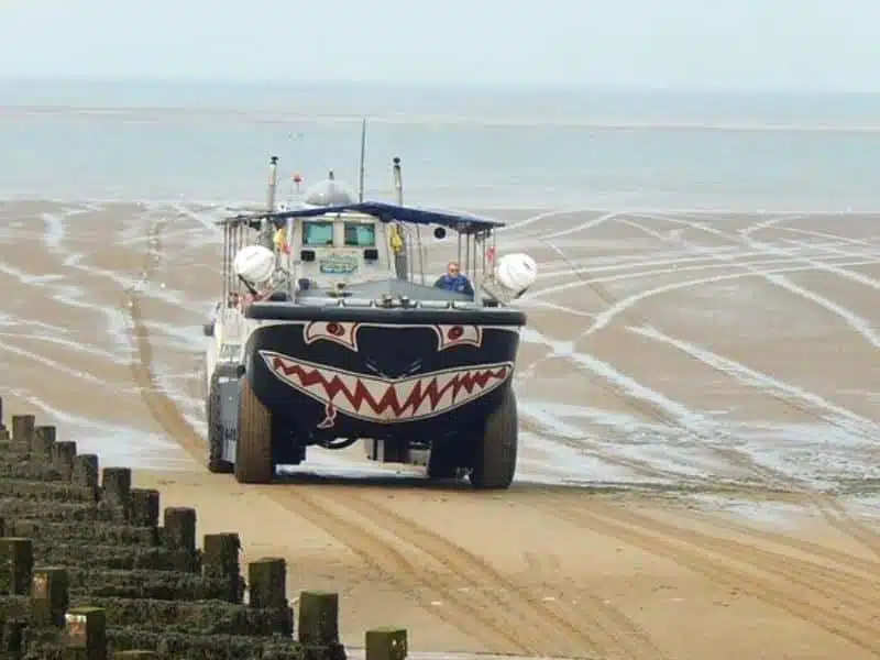 amphibious vehcile on a beach