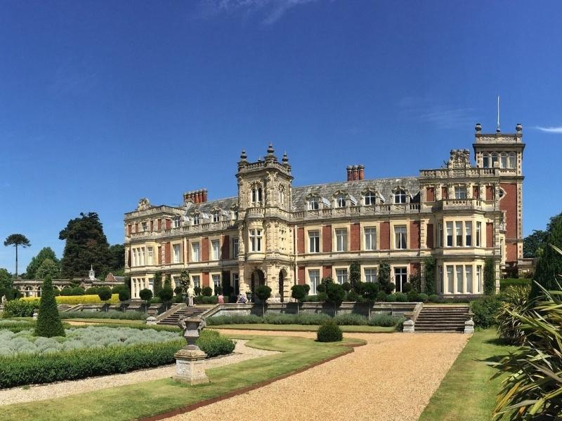 Ornate building with a formal garden