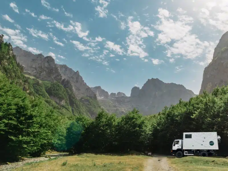 A view of the accursed mountains in the Grebaje Valley