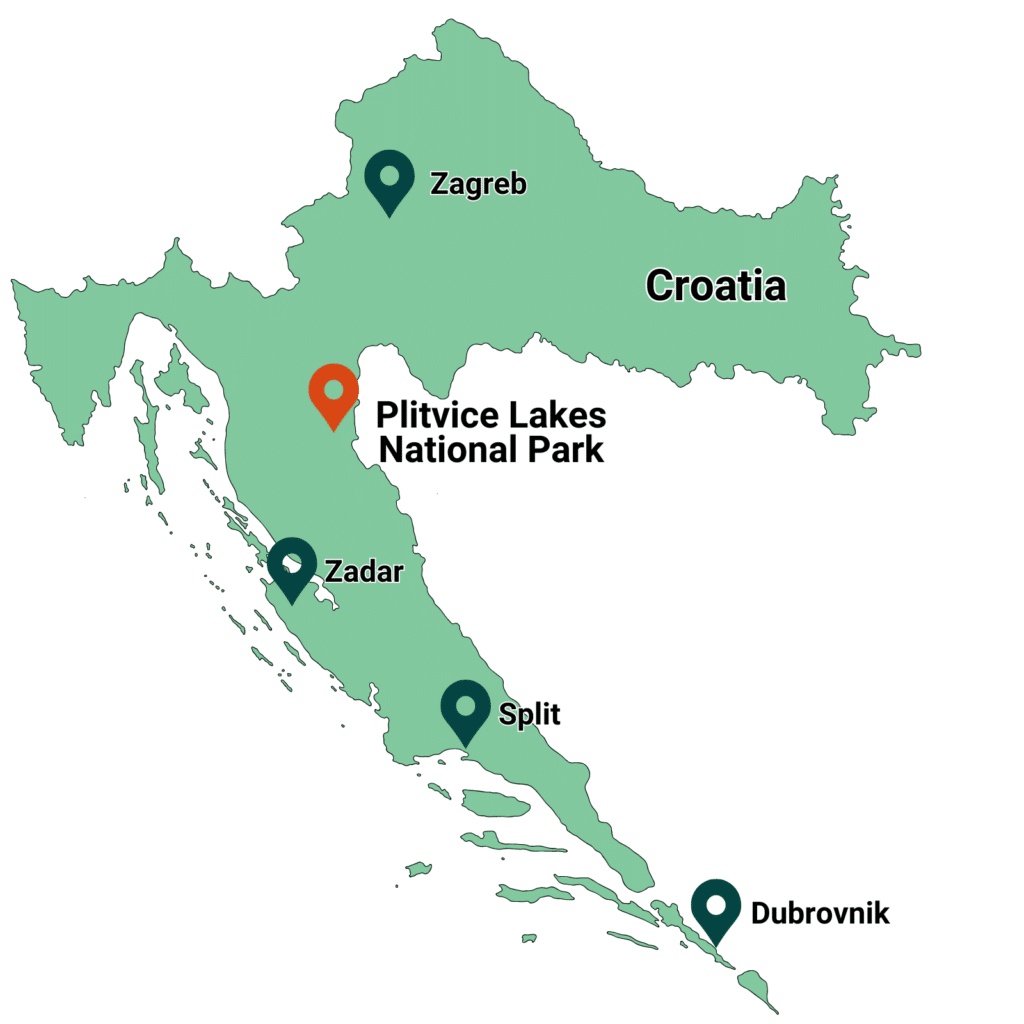 Plitvice Lakes map