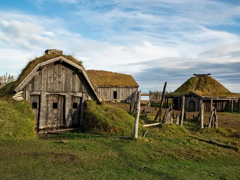 Stokksnes viking village under Vestrahorn mountain, Iceland