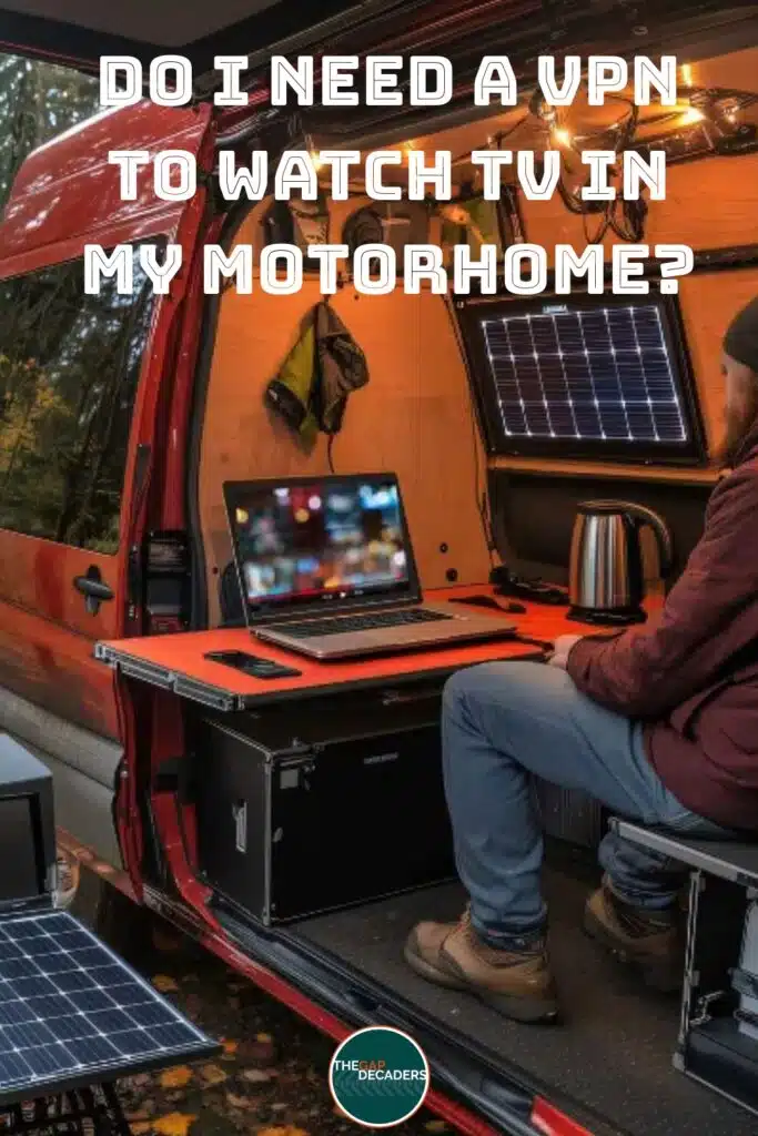 watching TV in a motorhome