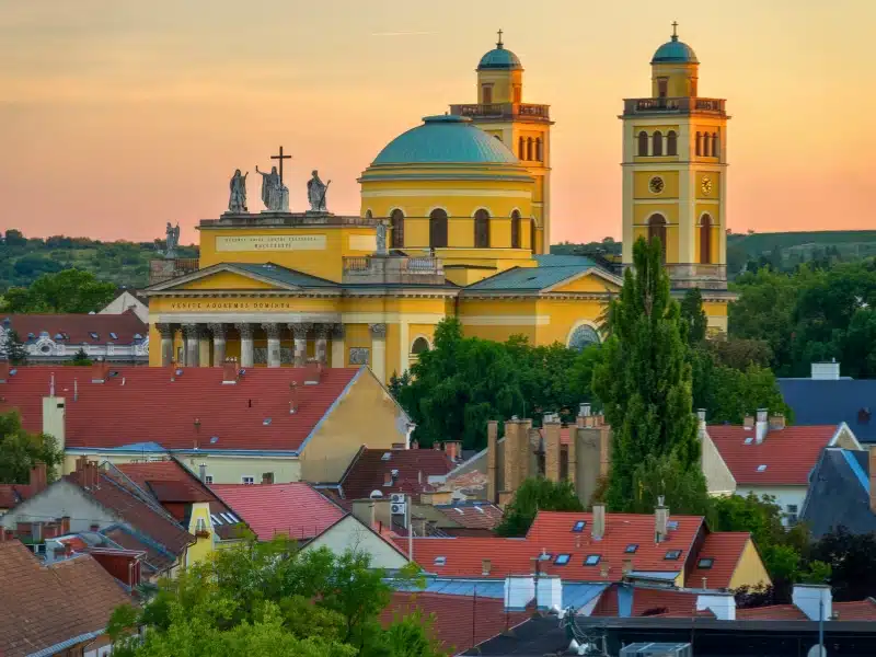 Eger Hungary, one of the largest cities in Hungary. It's famous for producing wine.