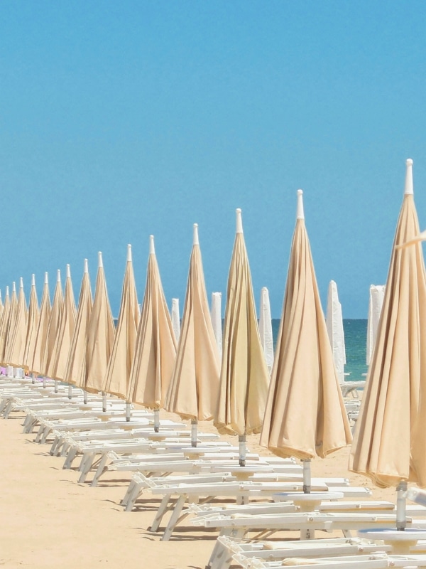summer beach vibes in Rimini Italy