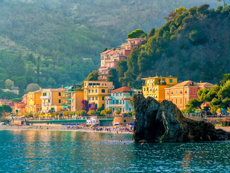 Monterosso al Mare, old seaside villages of the Cinque Terre on the Italian Riviera in Italy
