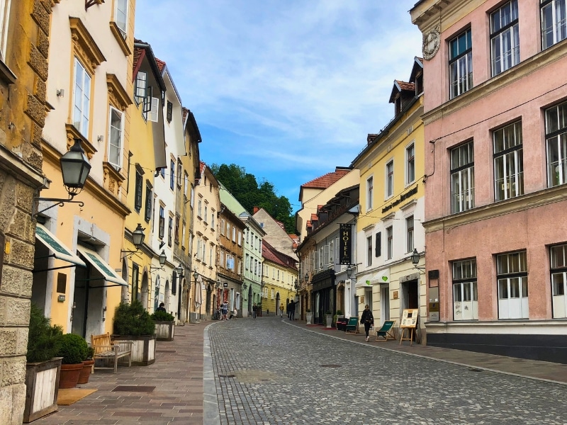The old town of Ljubljana Slovenia