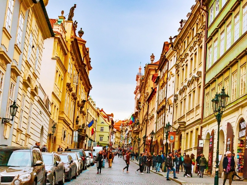 Old Street in downtown Prague Nerudova, Mala strana