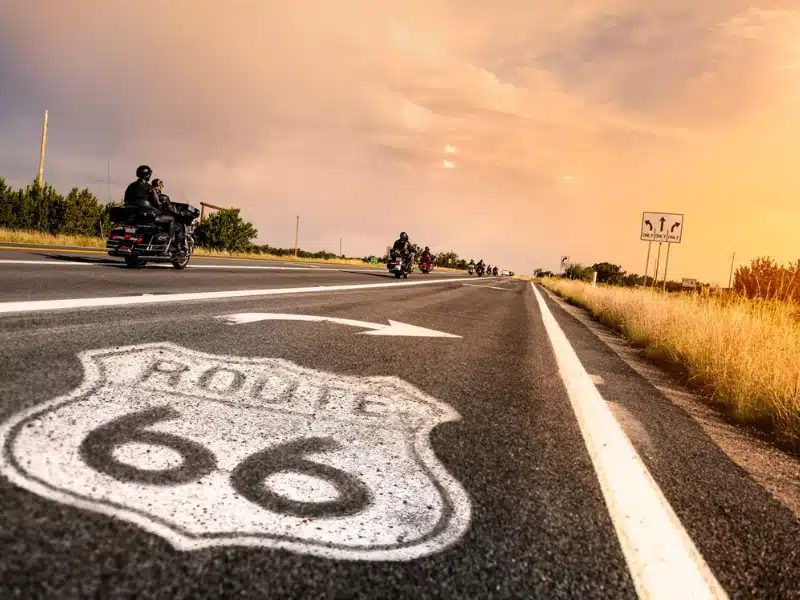 Route 66 road sign in Arizona