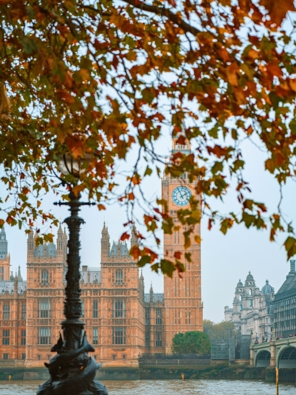Historic UK buildings in front of a river