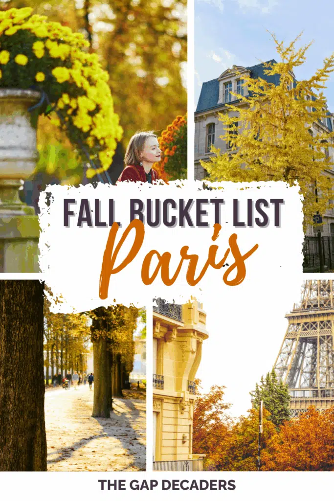 Paris in autumn guide