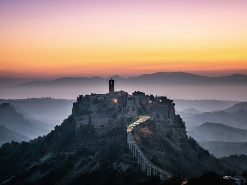 Civita di Bagnoregio is a beautiful old town in the Province of Viterbo in central Italy.