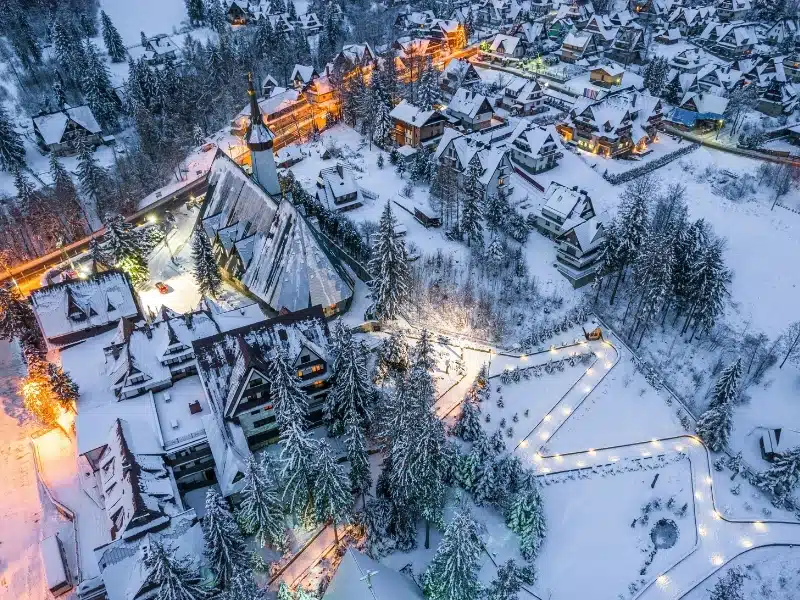 Winter Wonderland in Zakopane in Poland's Podhale Region.