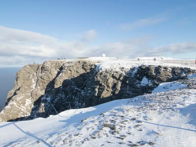 Landscape in North cape. Honningsvag is the northernmost city of Norway. Nordkapp municipality Finnmark county. Norway
