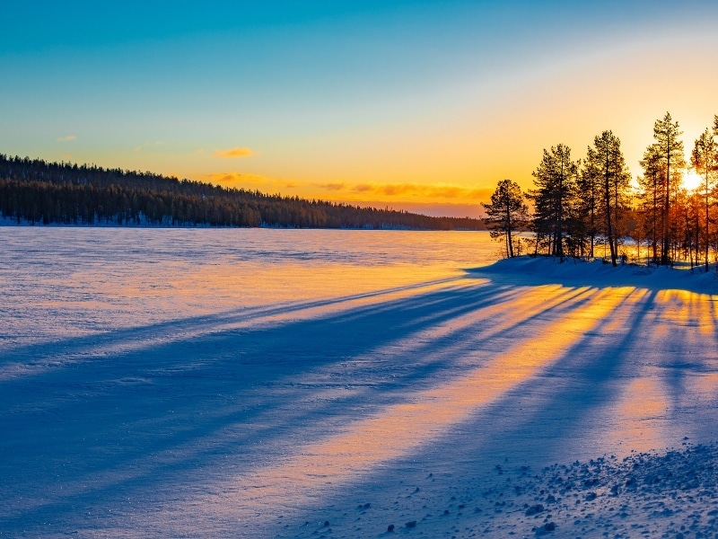Beautiful winter landscape January, Finland