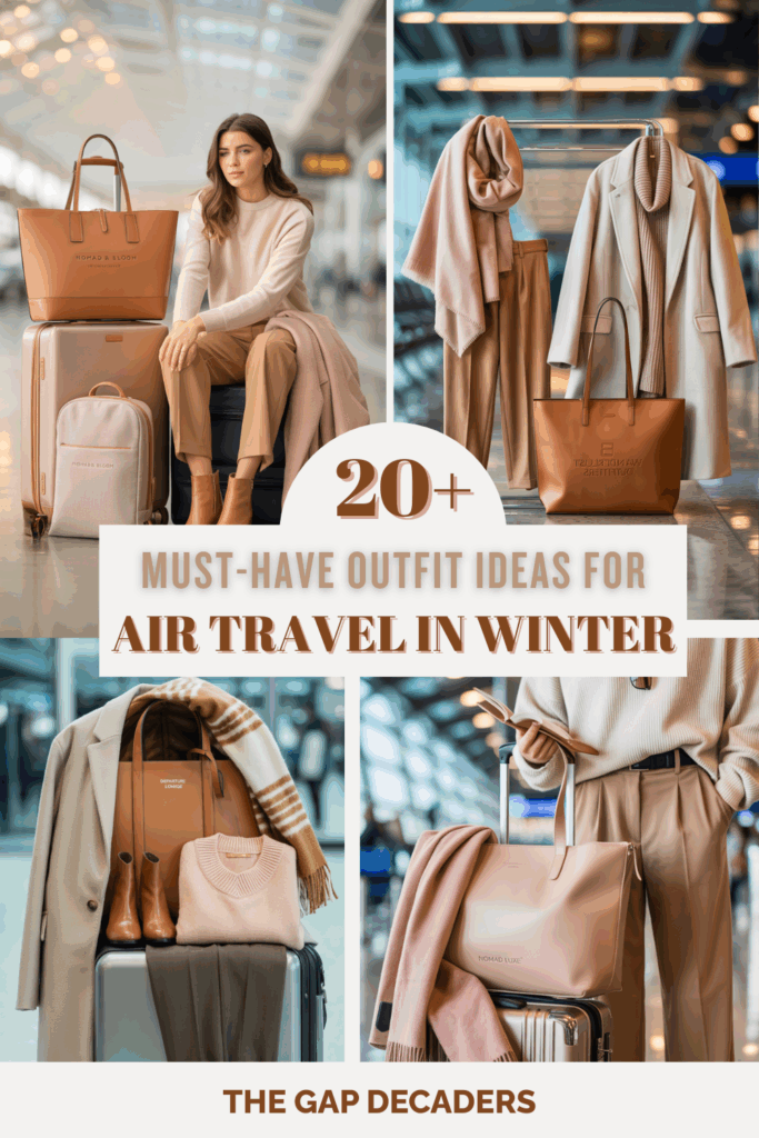 Winter airport outfits