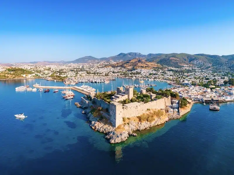 St. Peter's Bodrum Castle and the port.