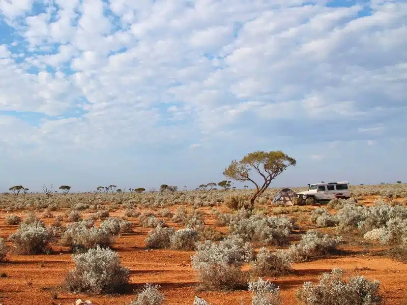 Camping in Australian outback