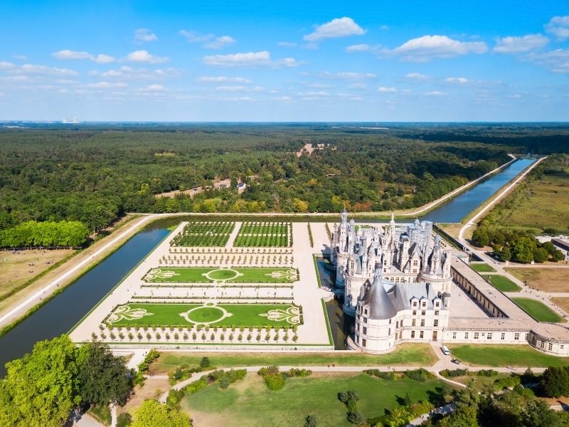 Chateau de Chambord is the largest castle in the Loire valley, France
