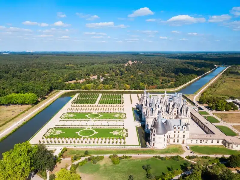 Chateau de Chambord is the largest castle in the Loire valley, France
