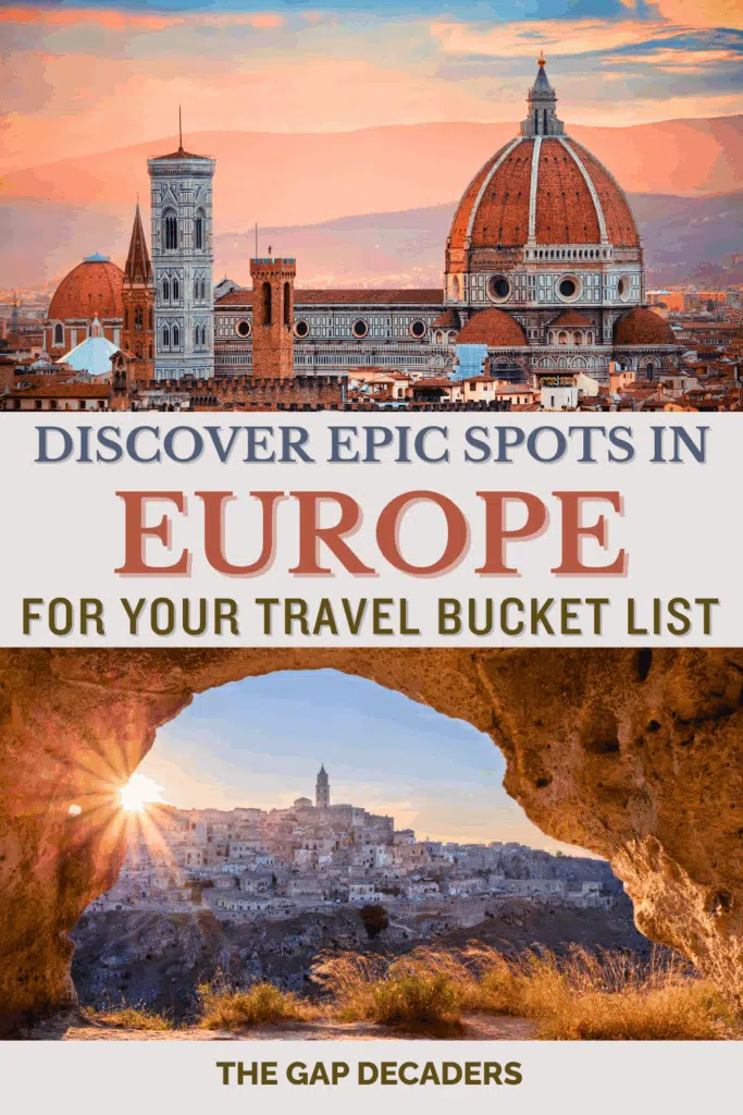 Travel bucket list Europe