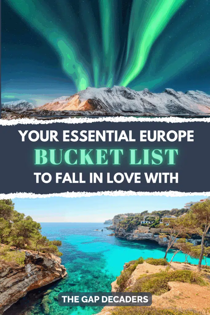 Travel bucket list Europe