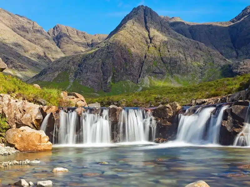 The beautiful Fairy Pools on the Isle of Skye, Scotland