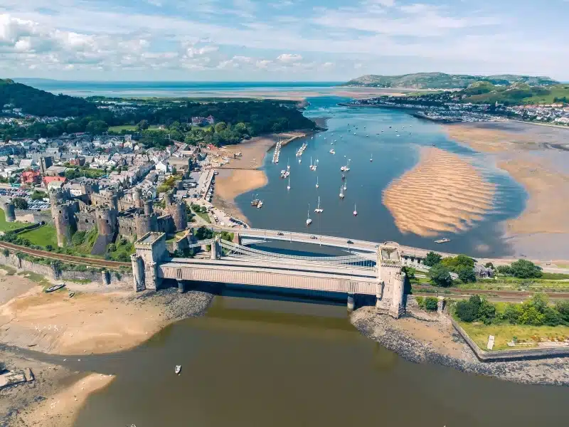 The Pembroke Castle, a medieval castle in the centre of Pembroke, Pembrokeshire in Wales