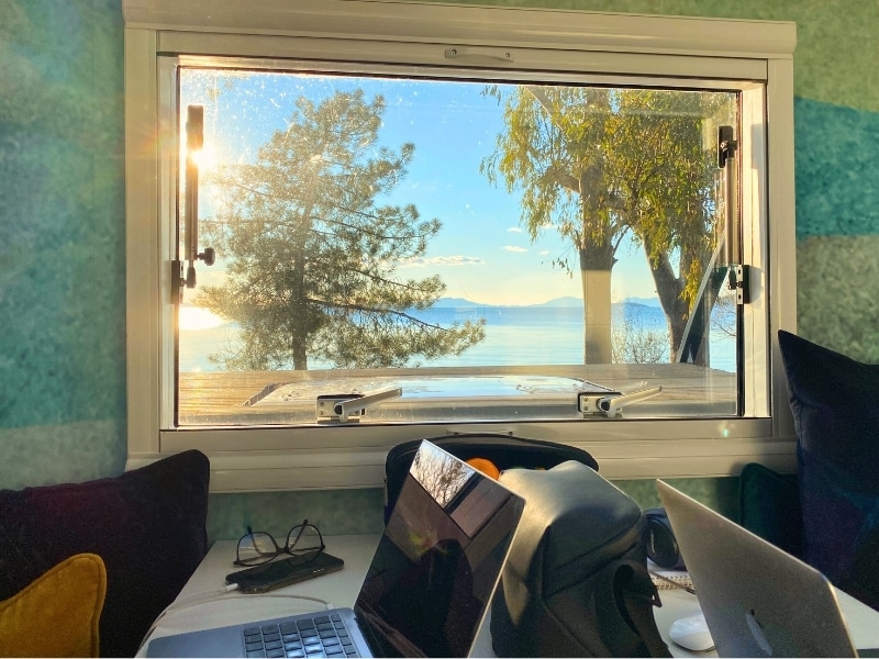 working on the road