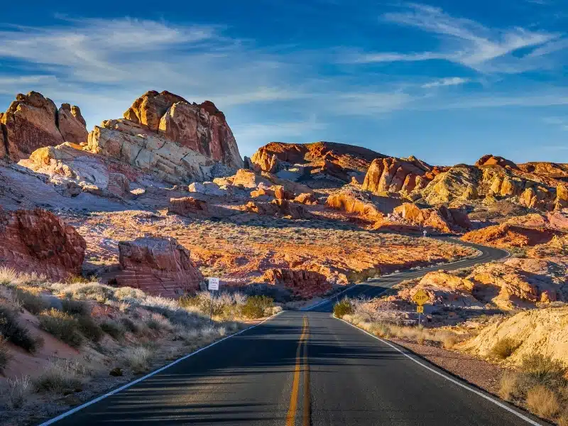 Journey through the mountains. Valley of Fire State Park, Nevada