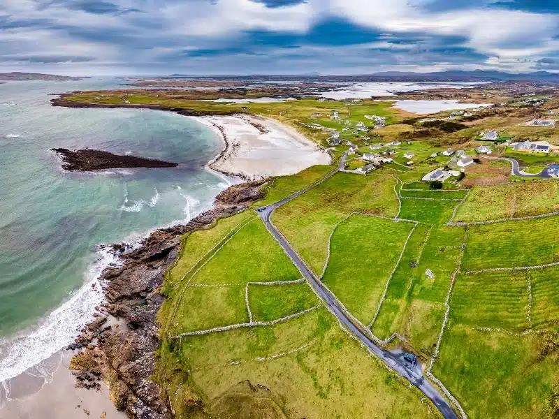 Aerial view of the Wild Atlantic Coastline by Maghery, Dungloe - County Donegal - Ireland.