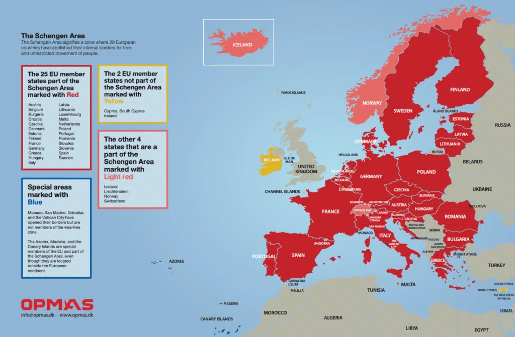 Schengen Map 2026