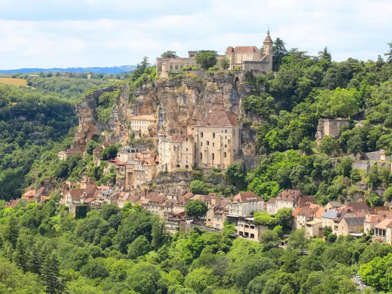 The historic village Rocamadour in Département Lot, Occitania, France