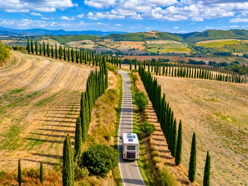 Italy motorhome itinerary