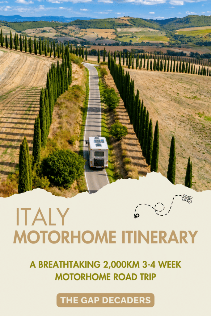 Italy motorhome itinerary